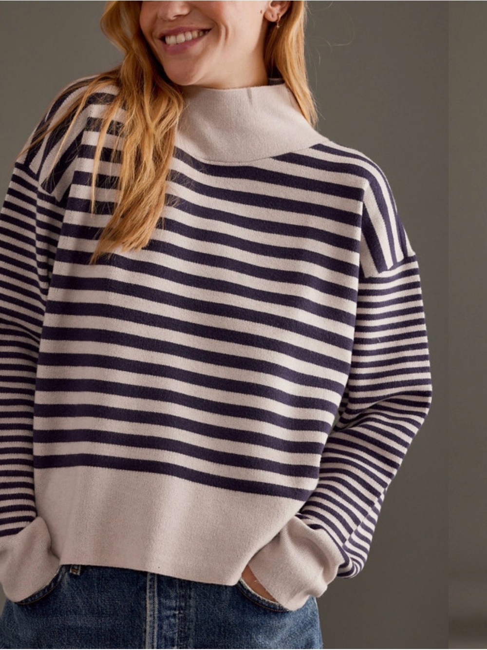 Anthropologie Maeve Carys Mock Neck Sweater